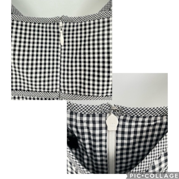 Talbots Petites Gingham Midi Cottagecore PinUp SunDress Adj. Straps Pockets  8P - Picture 12 of 16